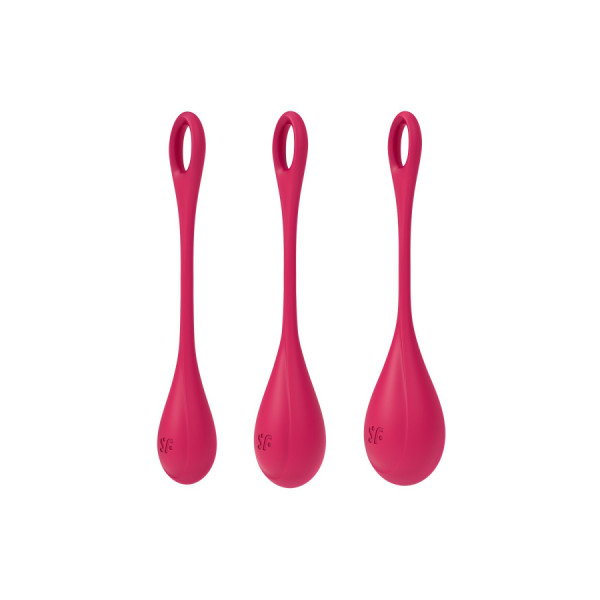 Set de 3 boules de geisha rouge Yoni Power 1 Satisfyer 